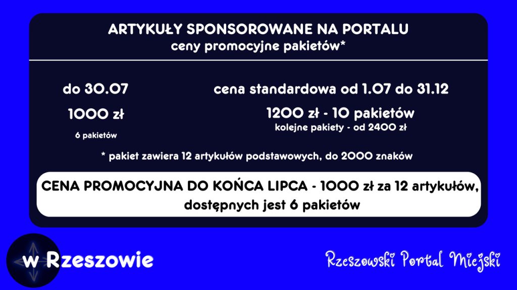 Promocja do 30 lipca na artykuły sponsorowane na Portalu