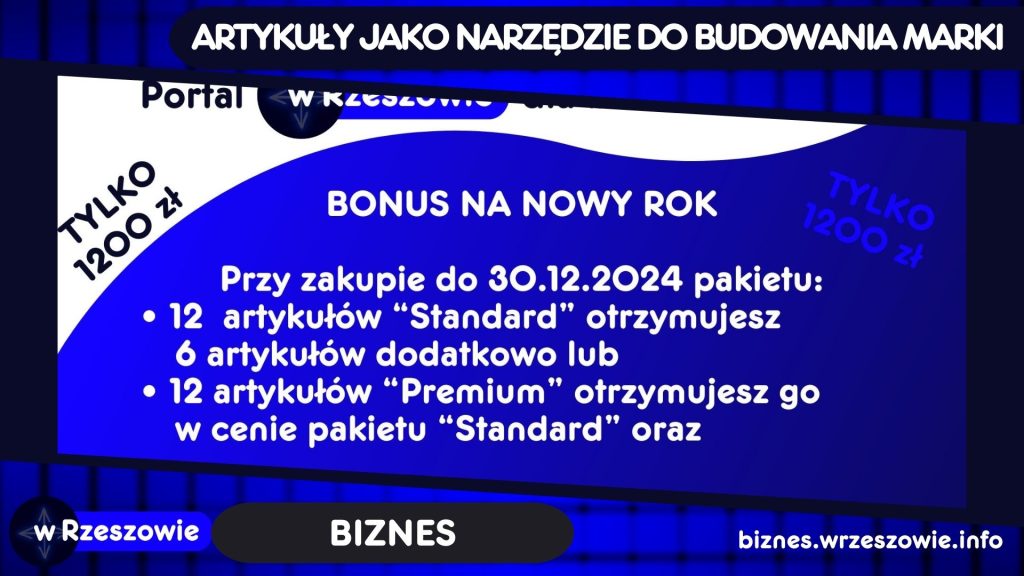 Artykuły jako narzędzie do budowania marki i bonus na Nowy Rok